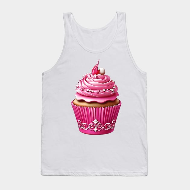 Pink Cupcake Tank Top by likbatonboot